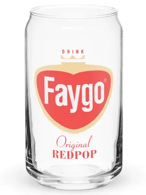 Faygo Retro Logo Can Glass - Red Pop 16 oz