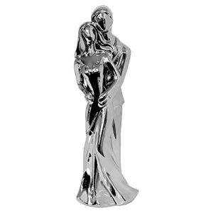Febland Chrome Ceramic Wedding Couple Figurine, Small