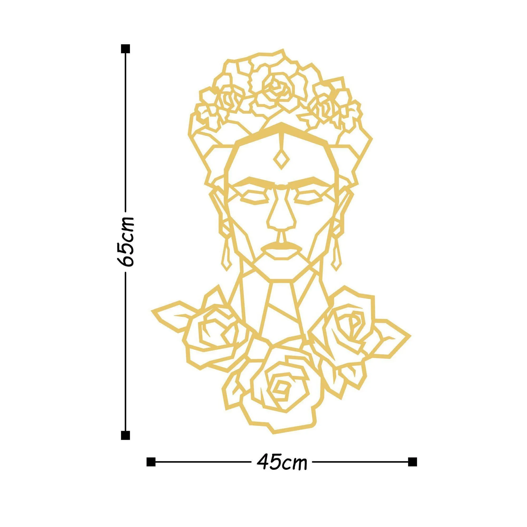 FRIDA METAL DECOR - GOLD Wall Art