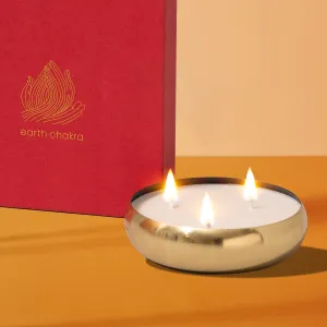 Gift Hamper | 3 Wick Scented Candles | Rose | Soy Wax Candles