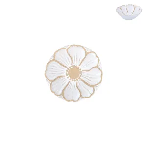 Gisela Graham 12.5cm White Stoneware Flower Mini Bowl