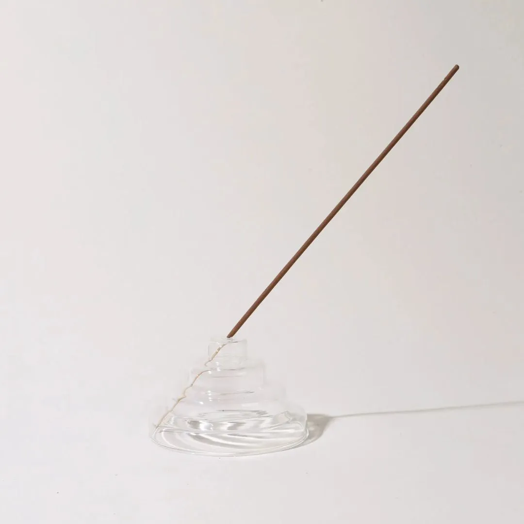 Glass Meso Incense Holder (Clear)