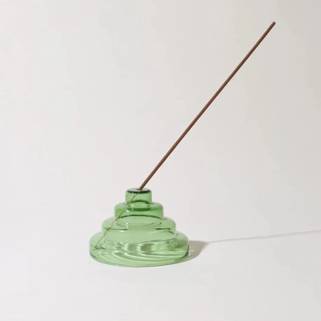 Glass Meso Incense Holder (Verde)