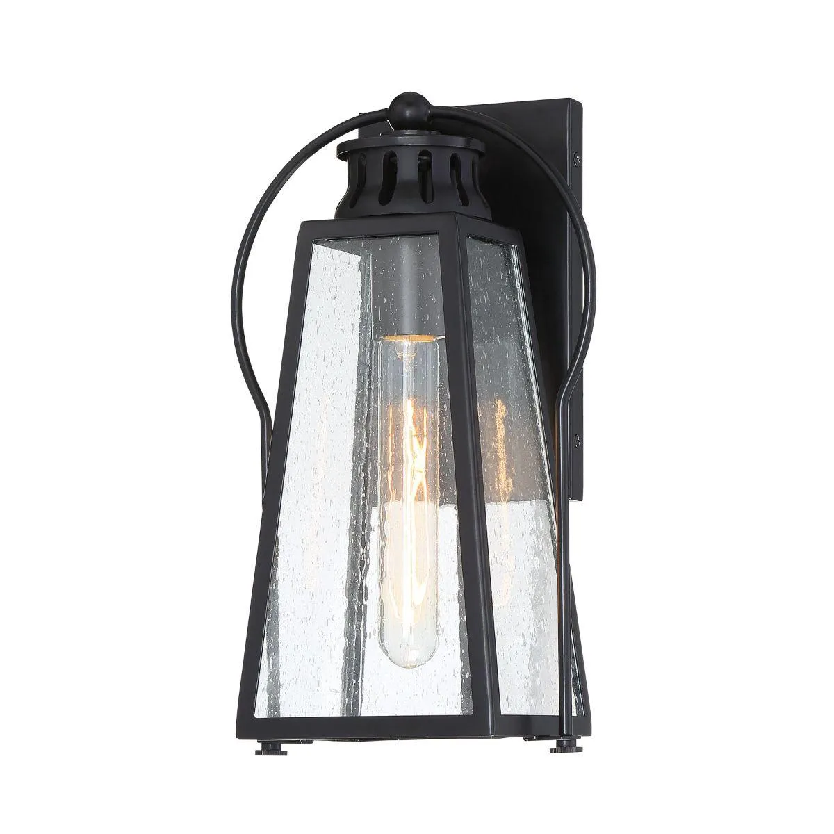 Halder Bridge 13 in. Outdoor Wall Lantern Black Finish