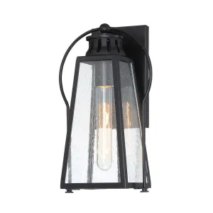 Halder Bridge 13 in. Outdoor Wall Lantern Black Finish