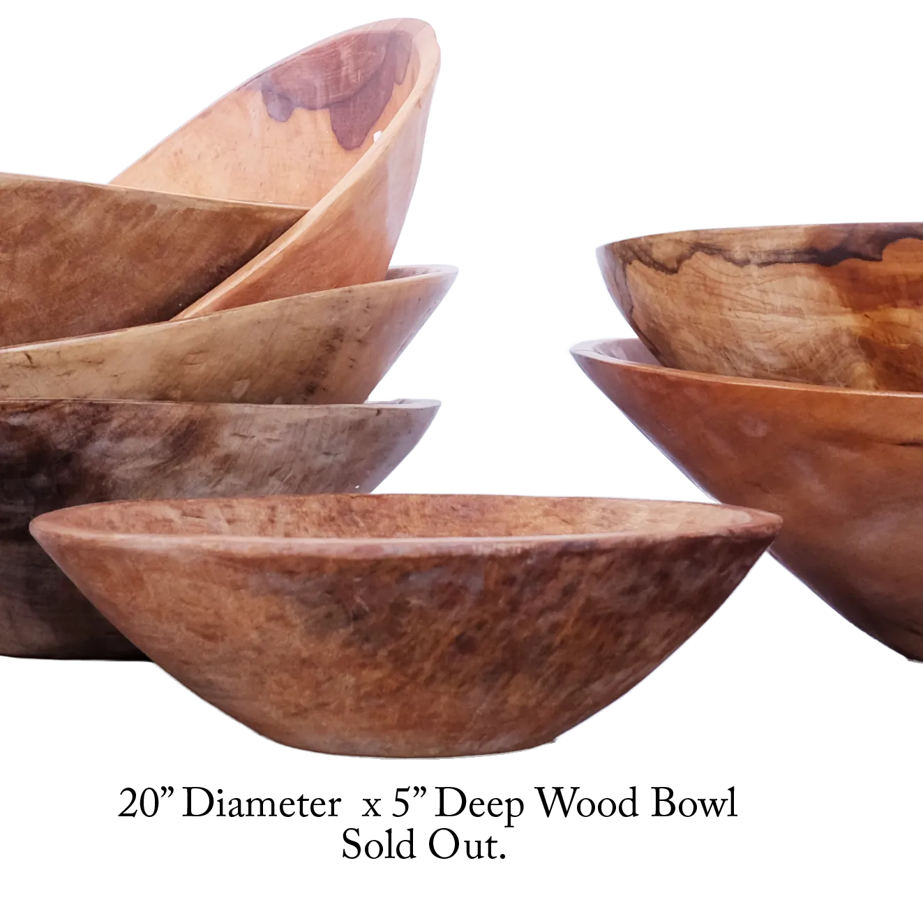 Hand Carved Large Wood Bowl 20 inch