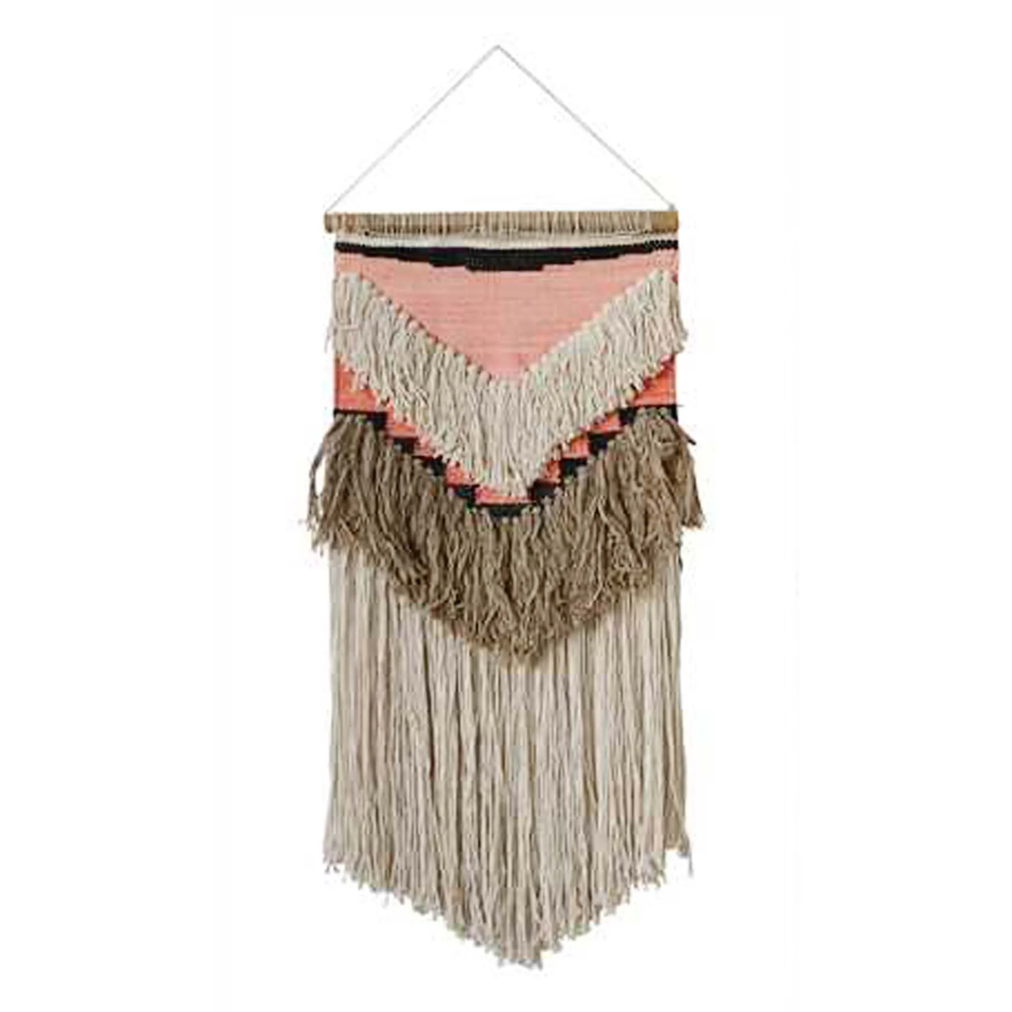 Hand-Woven Wall Hanging in Desert Rose