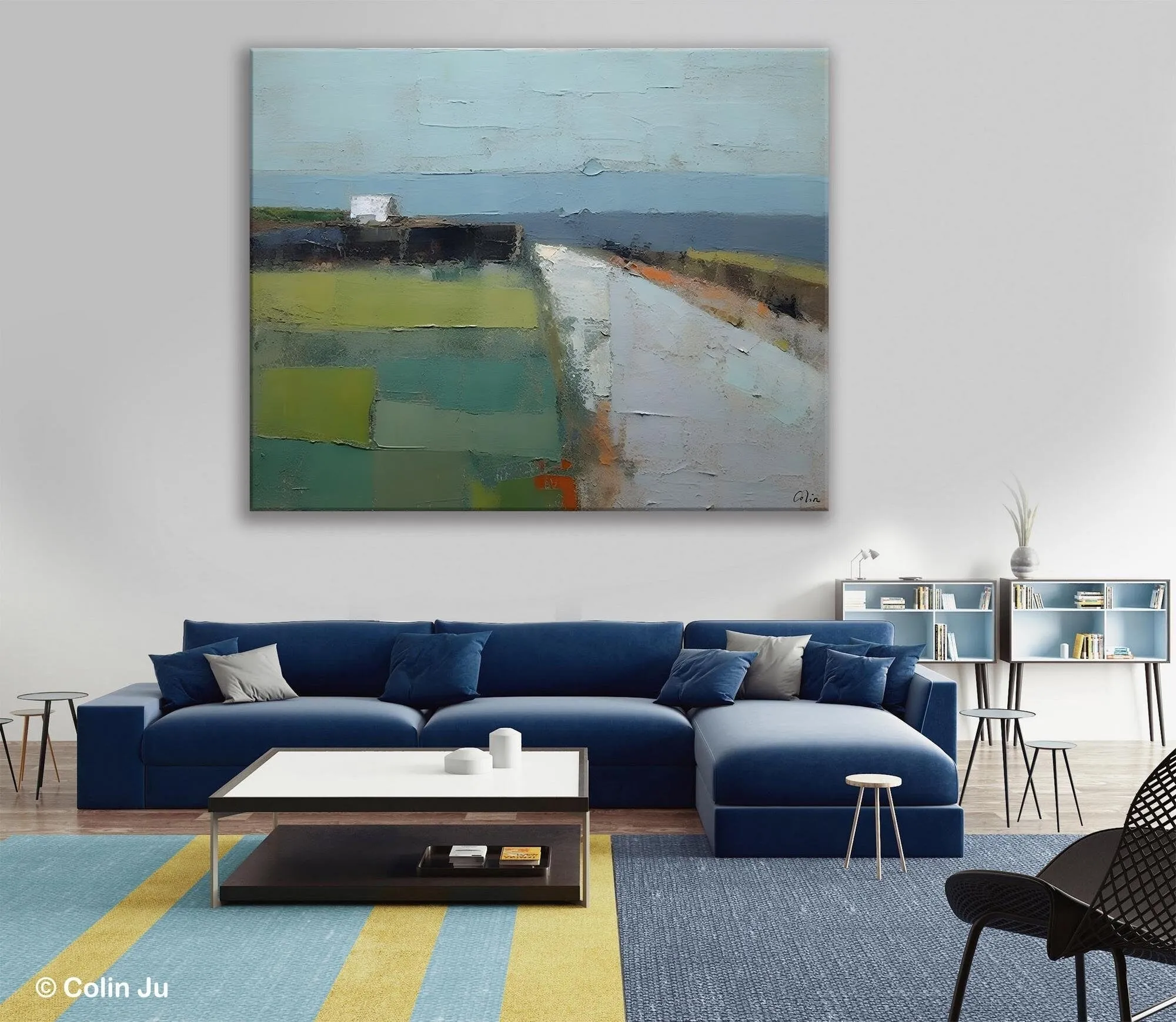 Heavy Texture Canvas Art, Abstract Landscape Paintings, Extra Large Canvas Painting for Living Room, Large Original Abstract Wall Art