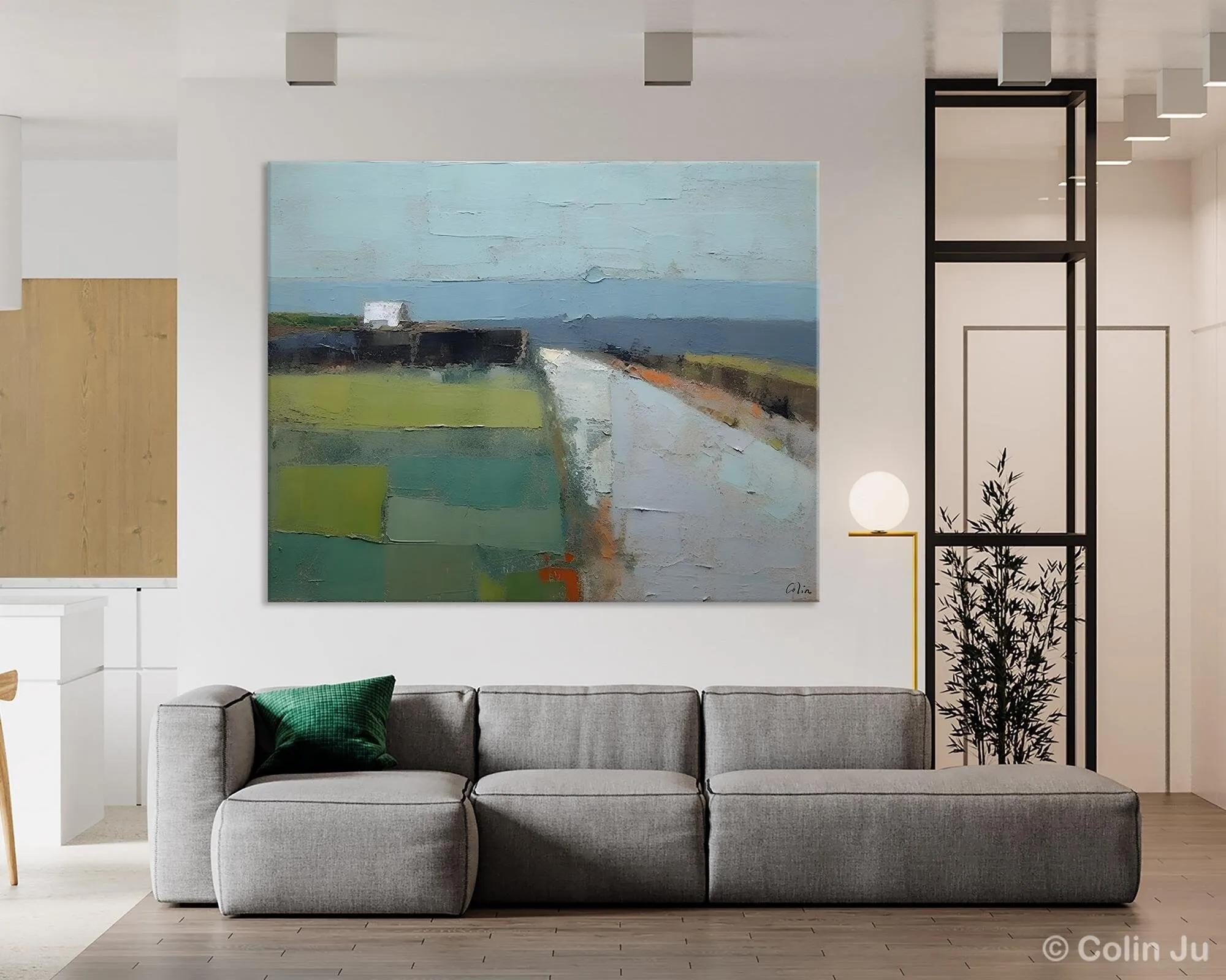 Heavy Texture Canvas Art, Abstract Landscape Paintings, Extra Large Canvas Painting for Living Room, Large Original Abstract Wall Art