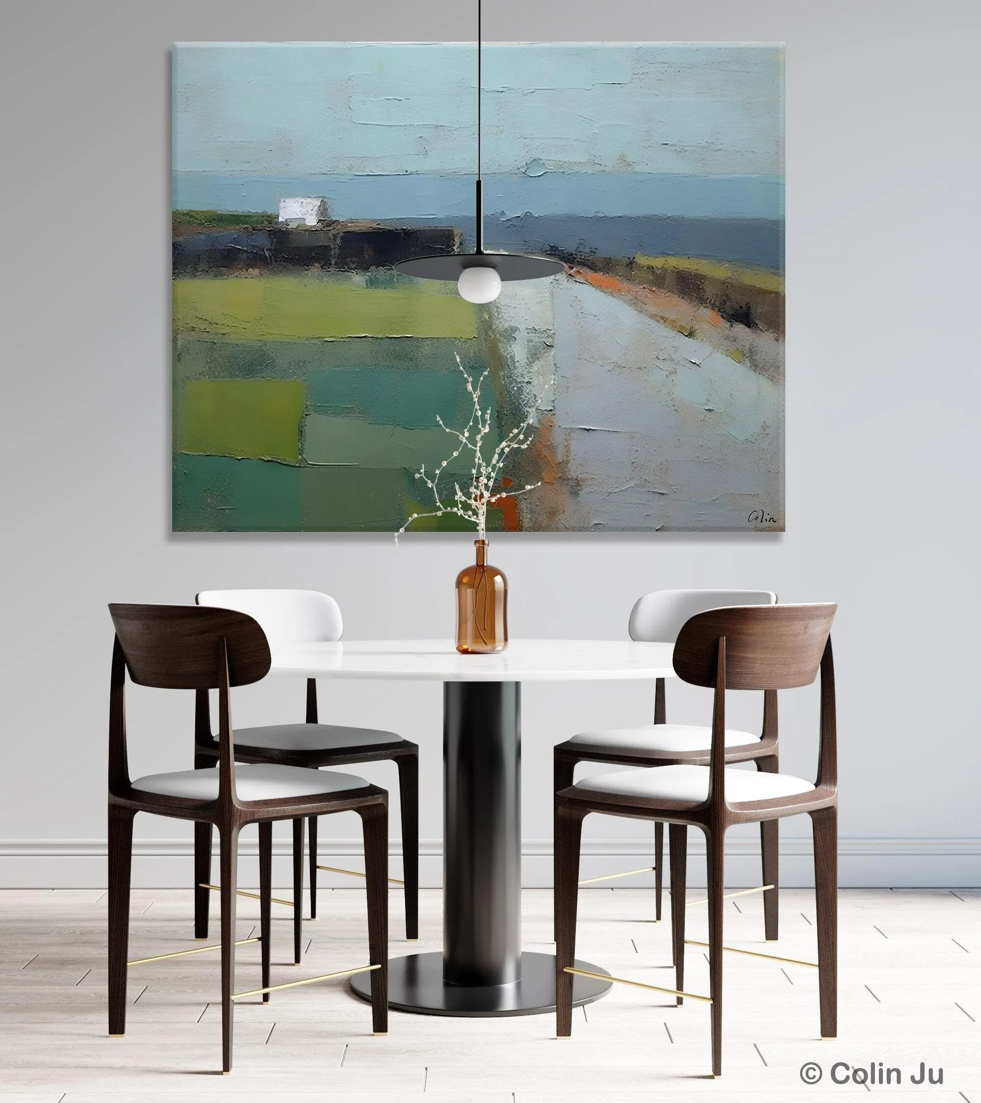 Heavy Texture Canvas Art, Abstract Landscape Paintings, Extra Large Canvas Painting for Living Room, Large Original Abstract Wall Art