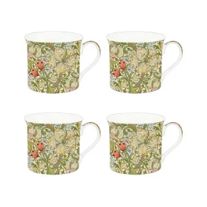 Heritage Golden Lily Mugs Set of 4