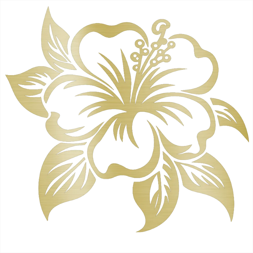 Hibiscus Custom Steel Wall Decor