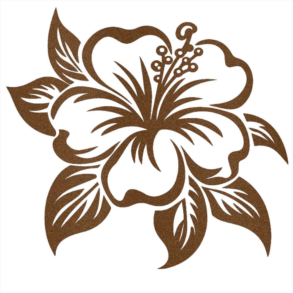 Hibiscus Custom Steel Wall Decor