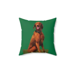 Hungarian Vizsla 'Waiting For The Bride' -  -  Spun Polyester Throw Pillow