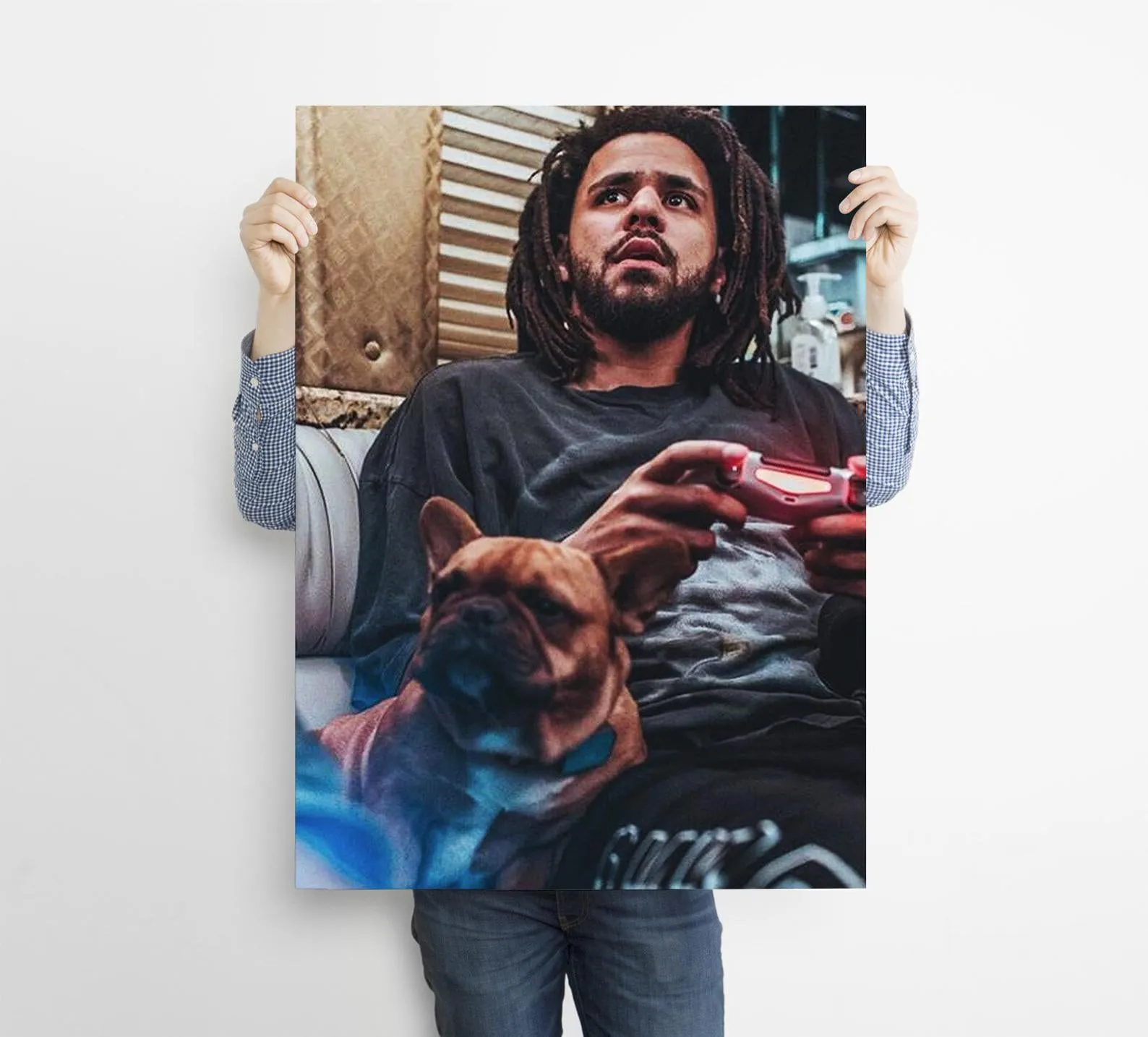 J Cole Custom Printing, Home Decor, Wall Hanging, Custom Canvas, J Cole Art, Rapper Print