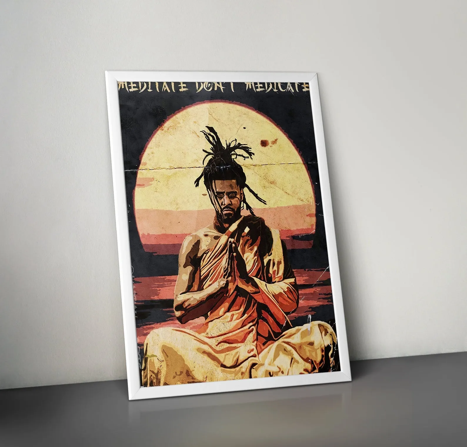 J Cole Poster, Dreamville Art, Music Poster, Hip Hop Print, Rap Home Decor, Rapper Wall Art, Custom Poster, Canvas Poster, Rolled Canvas
