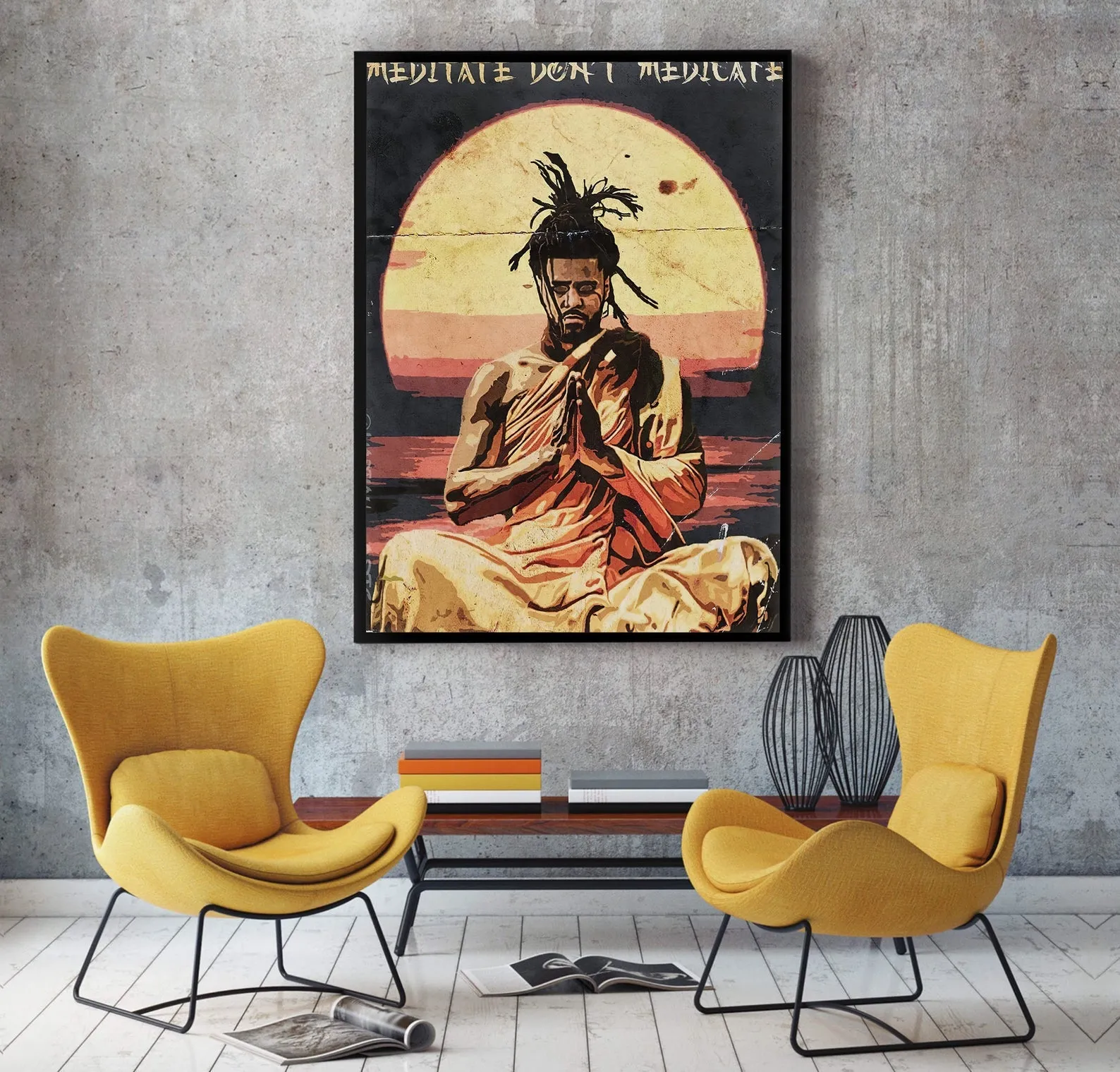 J Cole Poster, Dreamville Art, Music Poster, Hip Hop Print, Rap Home Decor, Rapper Wall Art, Custom Poster, Canvas Poster, Rolled Canvas