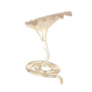 Jinali gems Metal with Silver Plated Five Headed Snake -Naga Idol Stand Small Idol for Worship/Home, Office Decoration(3 x 2 x 3 cm) Silver Color 1 Pc,