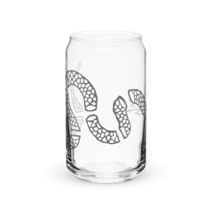 Join or Die Snake Can-shaped glass