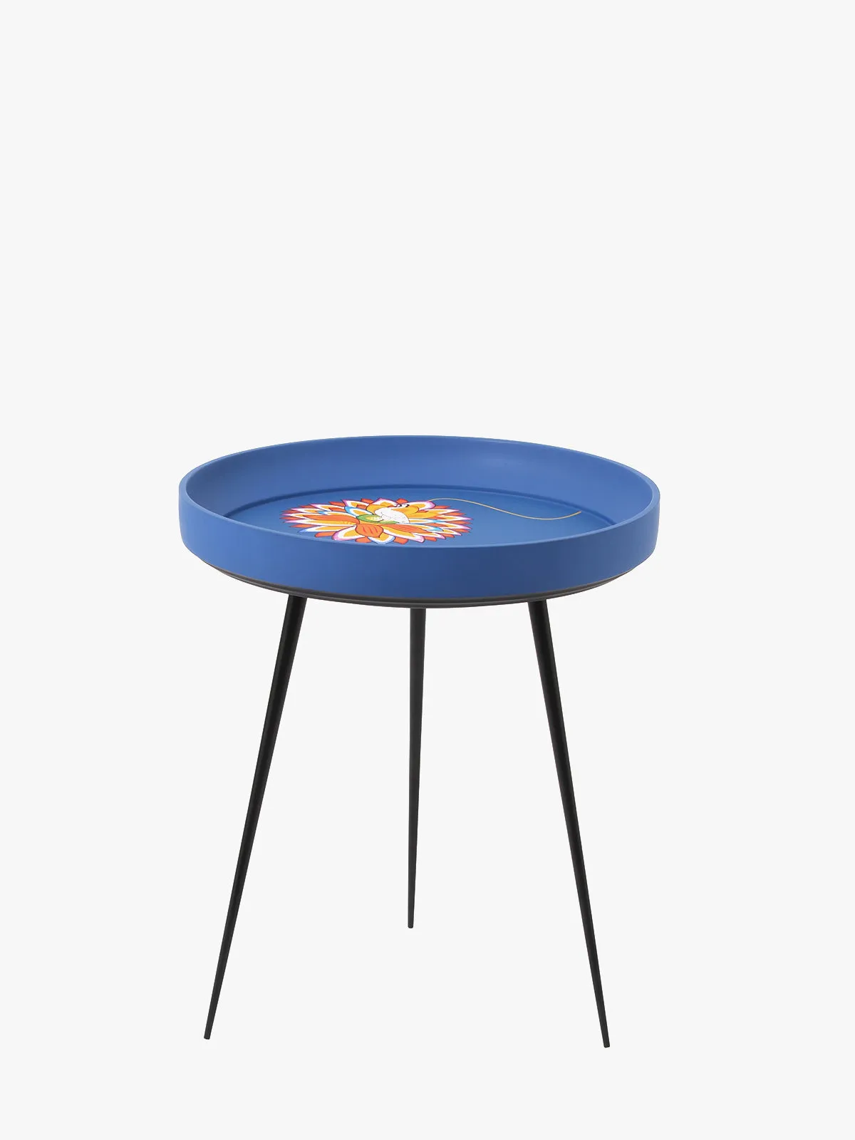 Kalam Table - The Egret on Rainbow Lotus Yantra