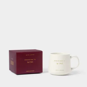 Katie Loxton 9cm White Porcelain 'Working Til Wine' Mug