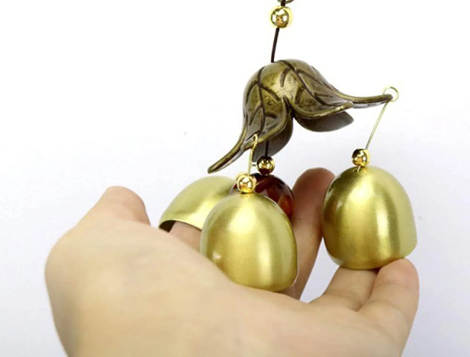 Kingsman store Wind Chimes Metal Wind Chimes for Home Balcony Garden Positive Energy, Home Decor Hanging Long Brass Bells Gifts for Loved Ones 6 Bells