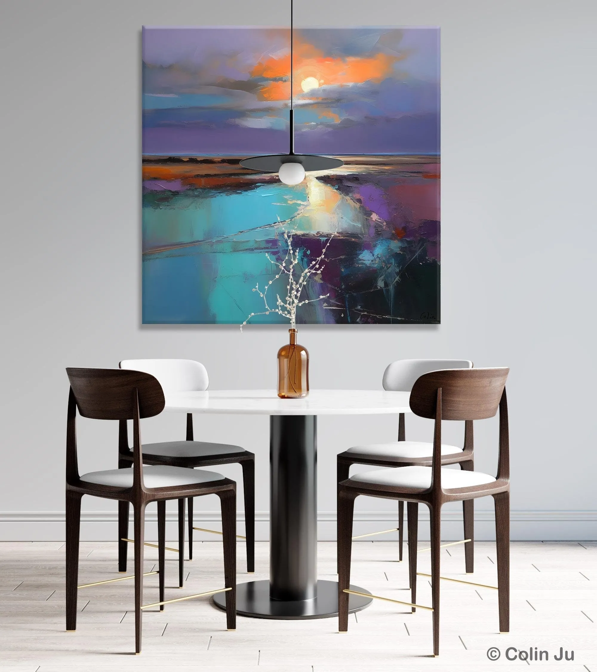 Landscape Acrylic Art, Original Abstract Art, Landscape Canvas Paintings, Hand Painted Canvas Art, Large Landscape Paintings for Living Room