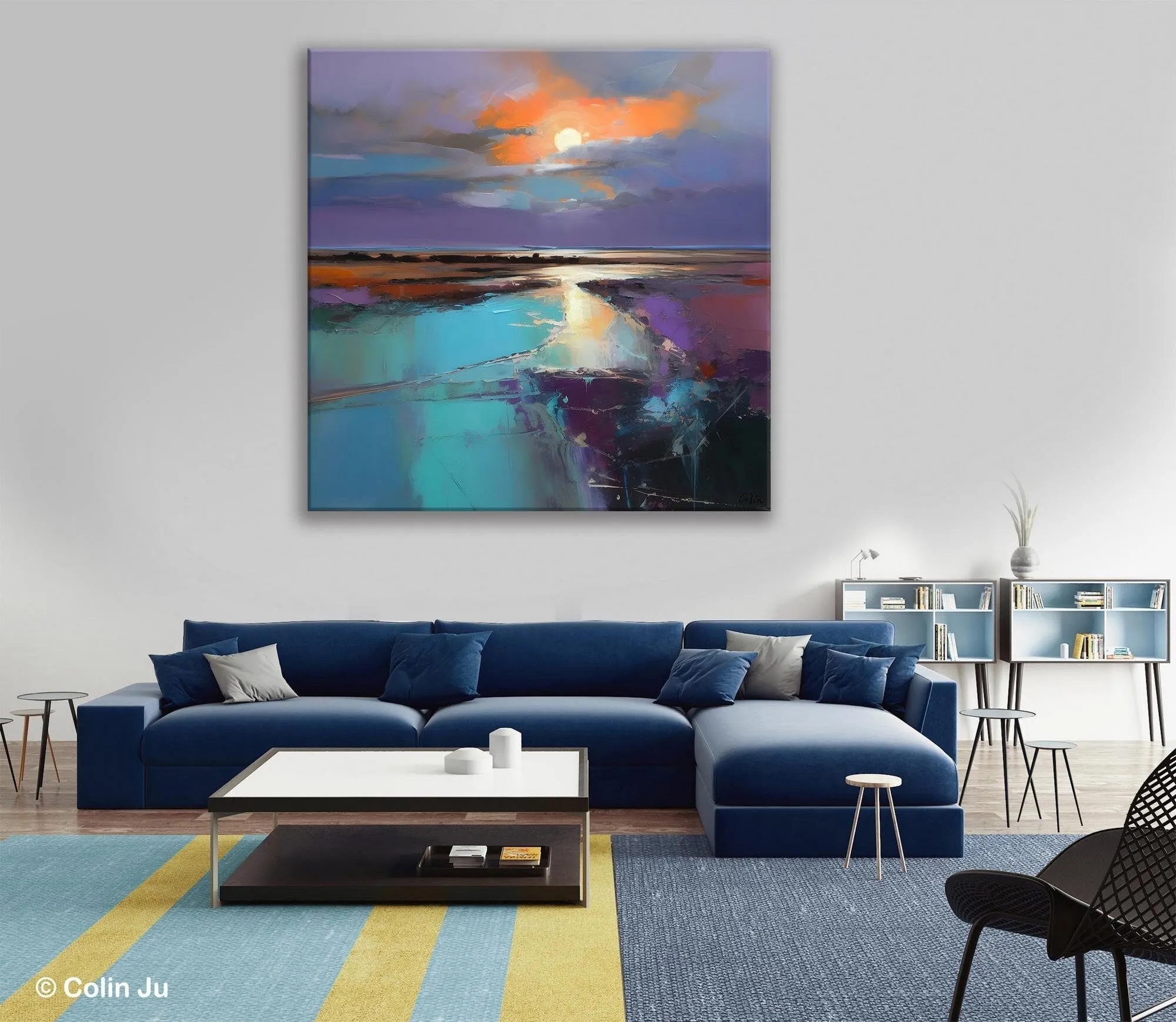 Landscape Acrylic Art, Original Abstract Art, Landscape Canvas Paintings, Hand Painted Canvas Art, Large Landscape Paintings for Living Room