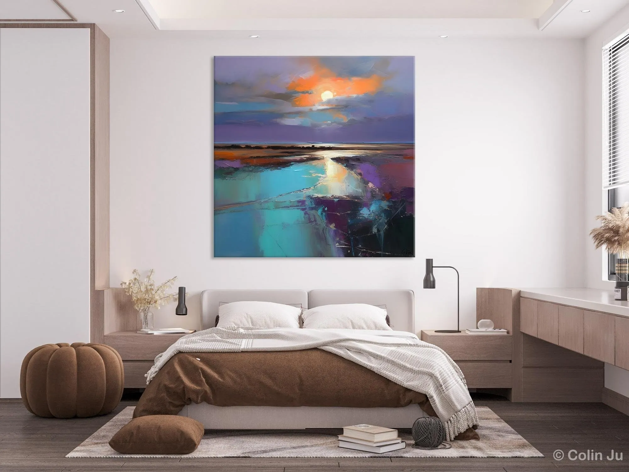 Landscape Acrylic Art, Original Abstract Art, Landscape Canvas Paintings, Hand Painted Canvas Art, Large Landscape Paintings for Living Room
