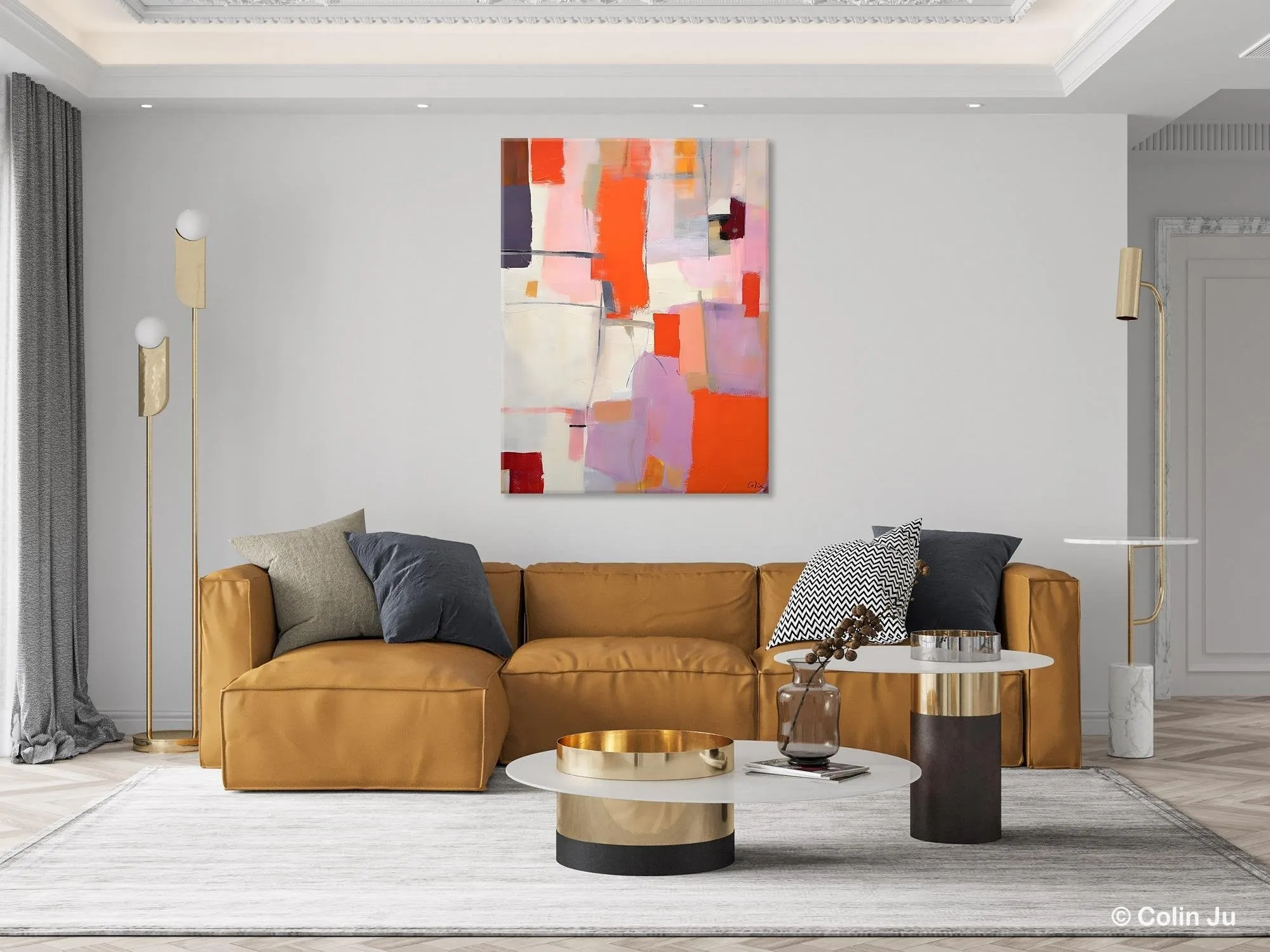 Large Modern Canvas Art for Dining Room, Simple Abstract Art, Large Original Wall Art Painting for Bedroom, Acrylic Paintings on Canvas