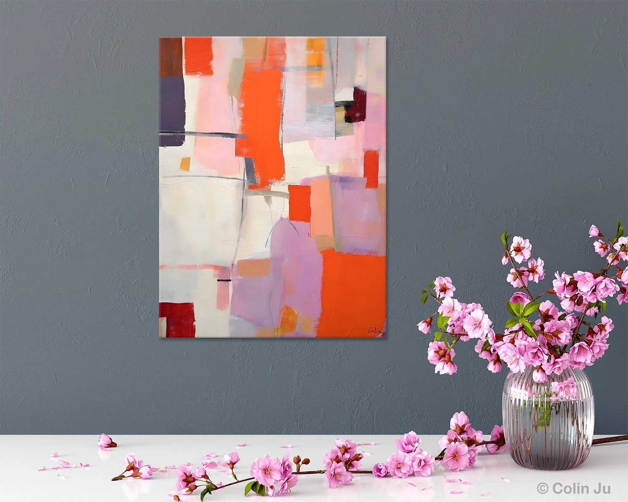 Large Modern Canvas Art for Dining Room, Simple Abstract Art, Large Original Wall Art Painting for Bedroom, Acrylic Paintings on Canvas