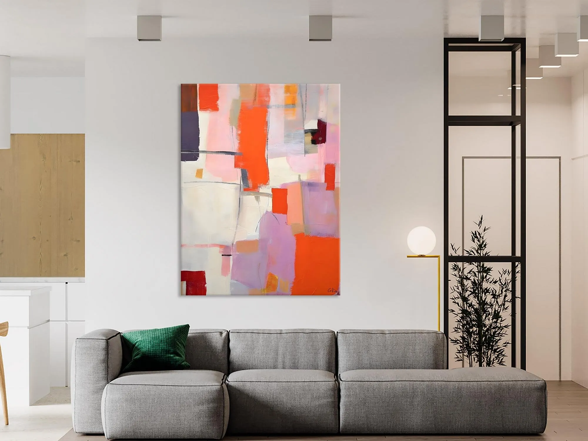 Large Modern Canvas Art for Dining Room, Simple Abstract Art, Large Original Wall Art Painting for Bedroom, Acrylic Paintings on Canvas