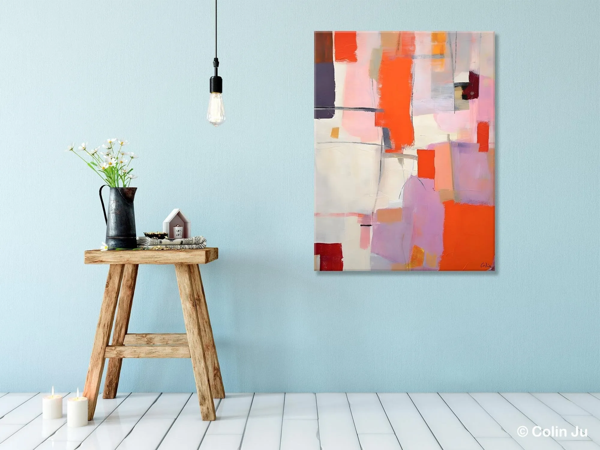 Large Modern Canvas Art for Dining Room, Simple Abstract Art, Large Original Wall Art Painting for Bedroom, Acrylic Paintings on Canvas