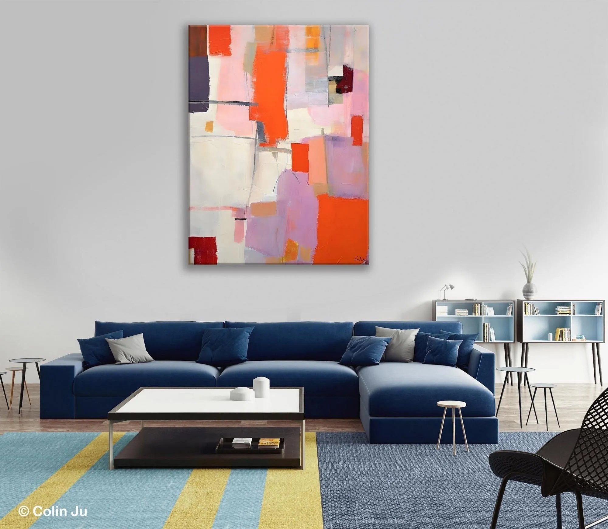 Large Modern Canvas Art for Dining Room, Simple Abstract Art, Large Original Wall Art Painting for Bedroom, Acrylic Paintings on Canvas