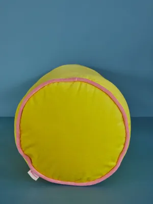 Large Velvet Cushion - Yellow