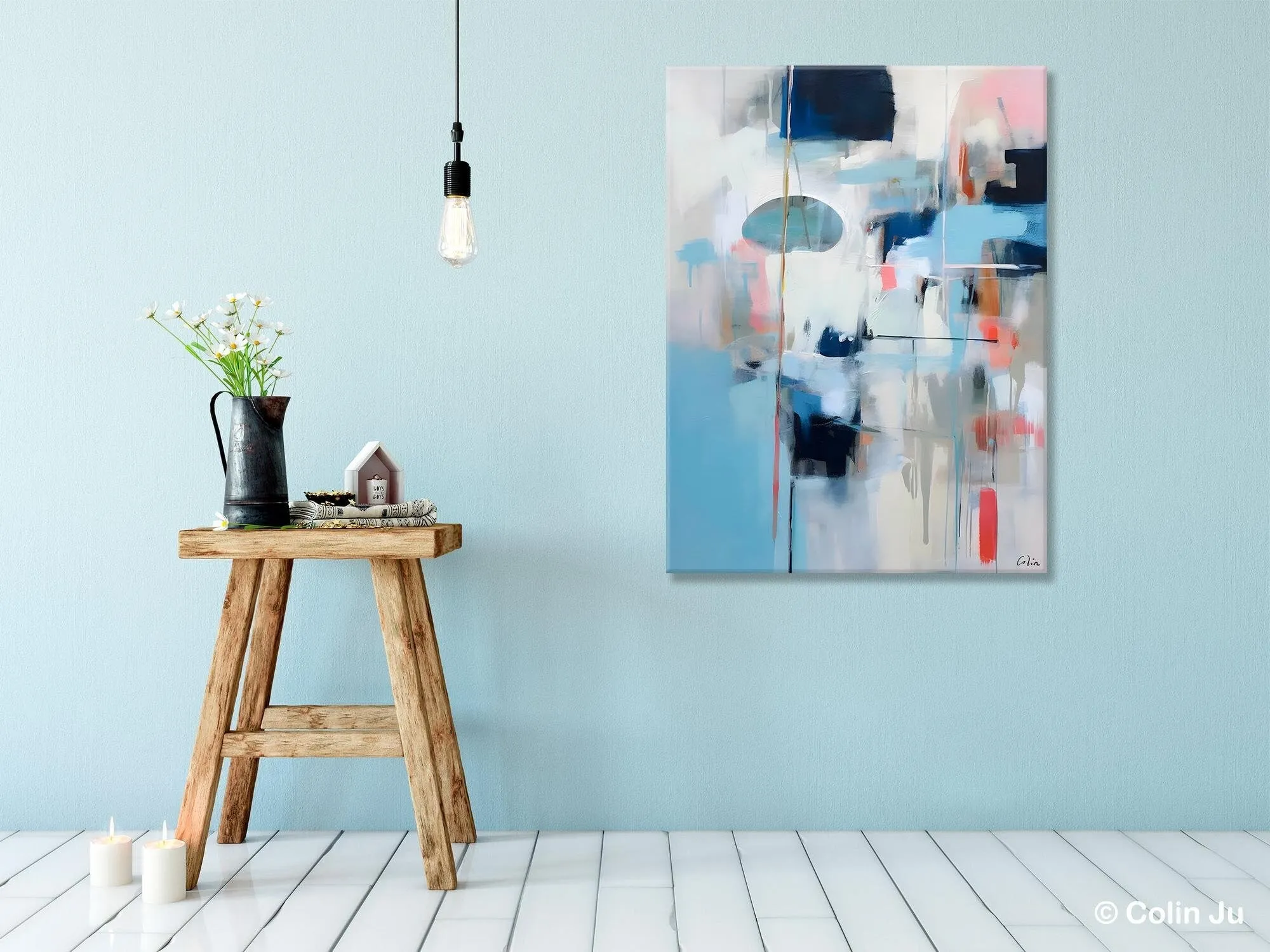 Large Wall Paintings for Bedroom, Contemporary Abstract Paintings on Canvas, Oversized Abstract Wall Art Paintings, Original Abstract Art
