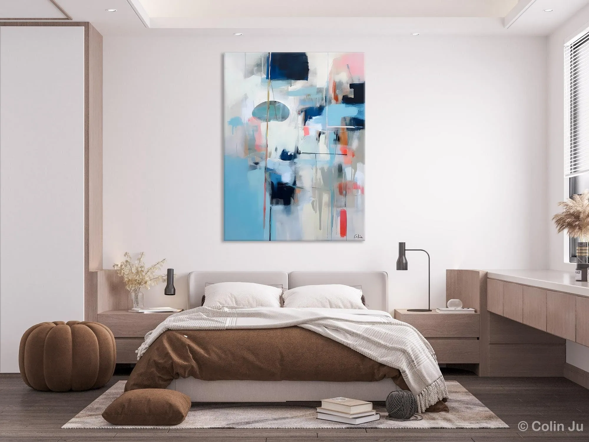 Large Wall Paintings for Bedroom, Contemporary Abstract Paintings on Canvas, Oversized Abstract Wall Art Paintings, Original Abstract Art