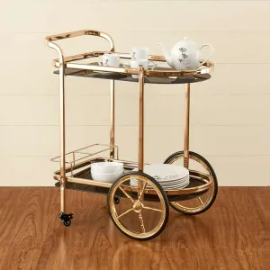 Latvia Gold Bar cart Trolley 2 Tier (Iron)