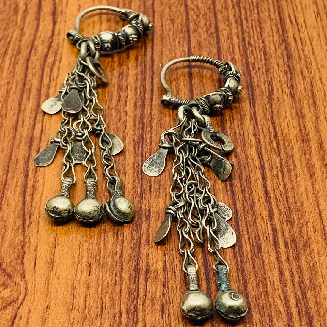 Long Dangle Boho Earrings With Dangling Tassels