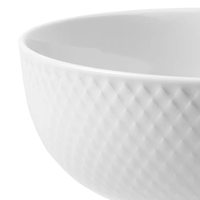 Lyngby Porcelæn Rhombe Bowl Set, White, Ø: 6.1", 4 Pcs.