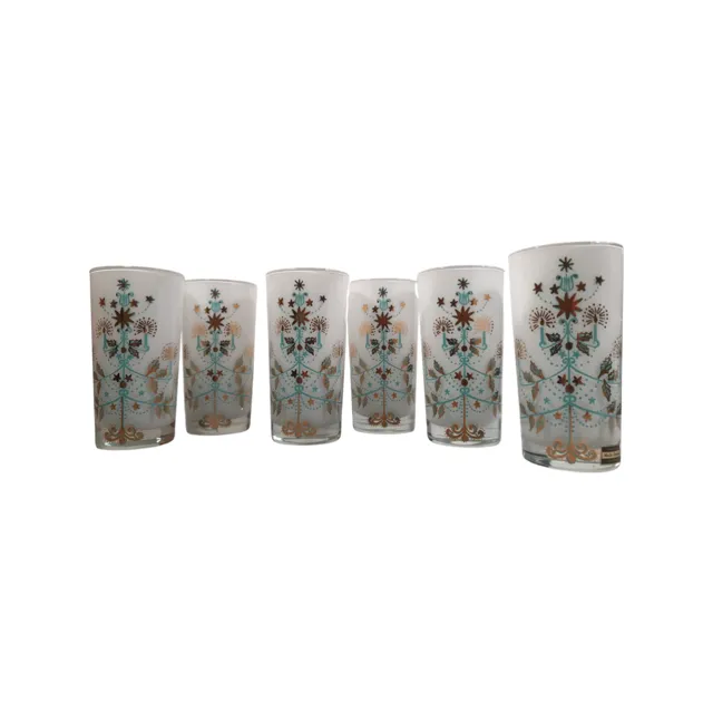 Maida Armour Mid-Century Christmas Glasses (Set of 6)