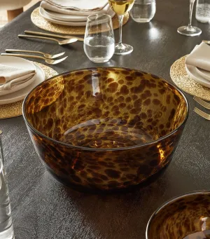 Mari Glass Serving Bowls Tortoise
