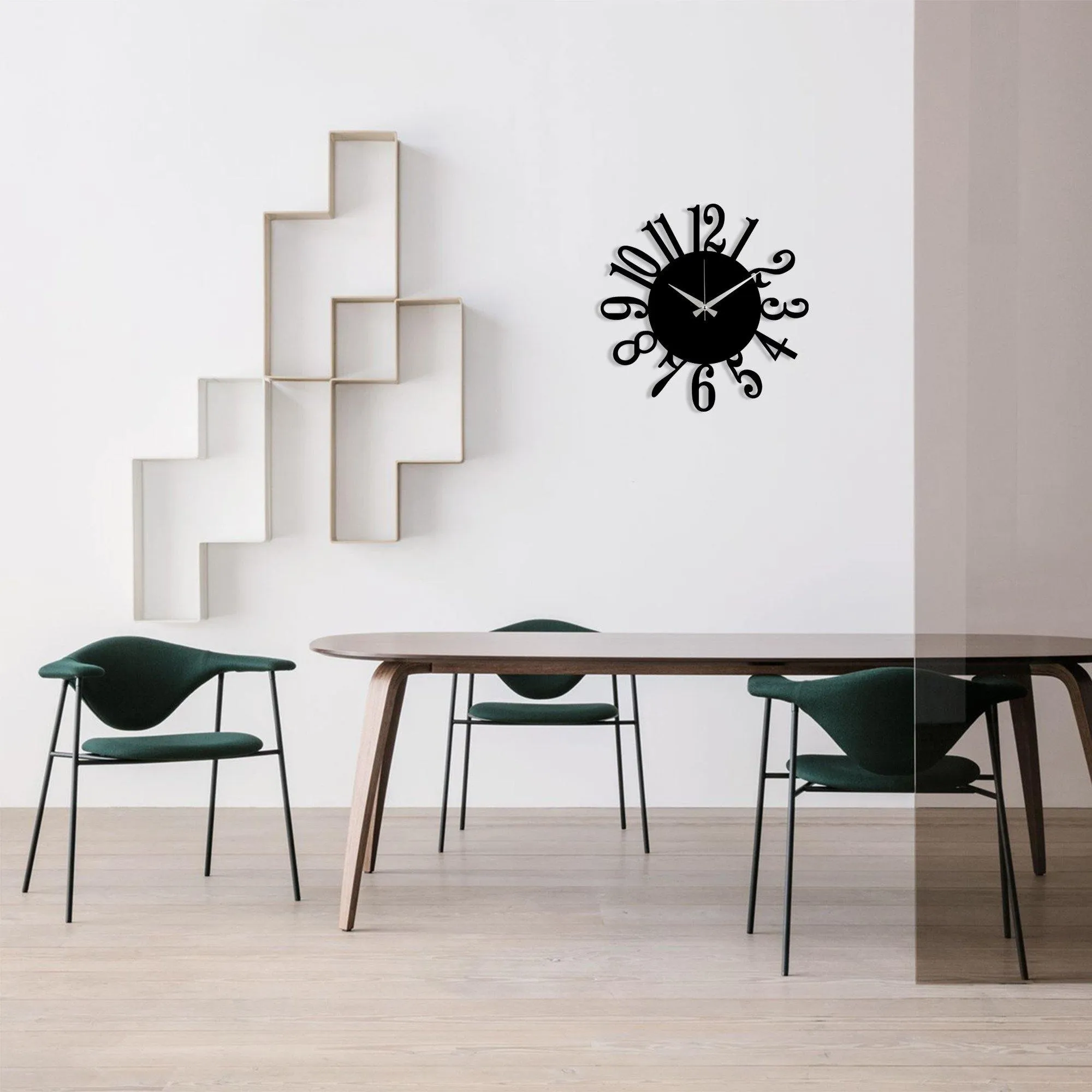 Metal Wall Clock 14 - Black Wall Art