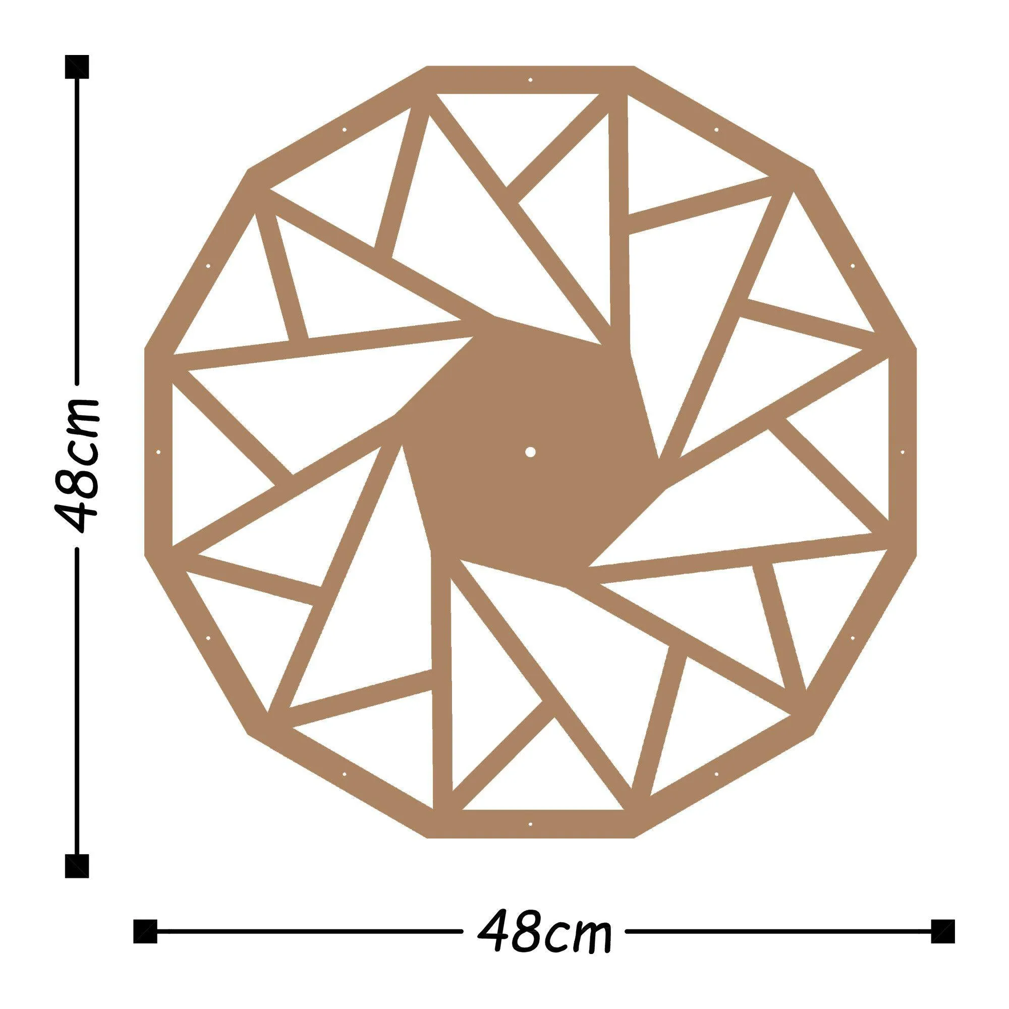 Metal Wall Clock 18 - Copper Wall Art