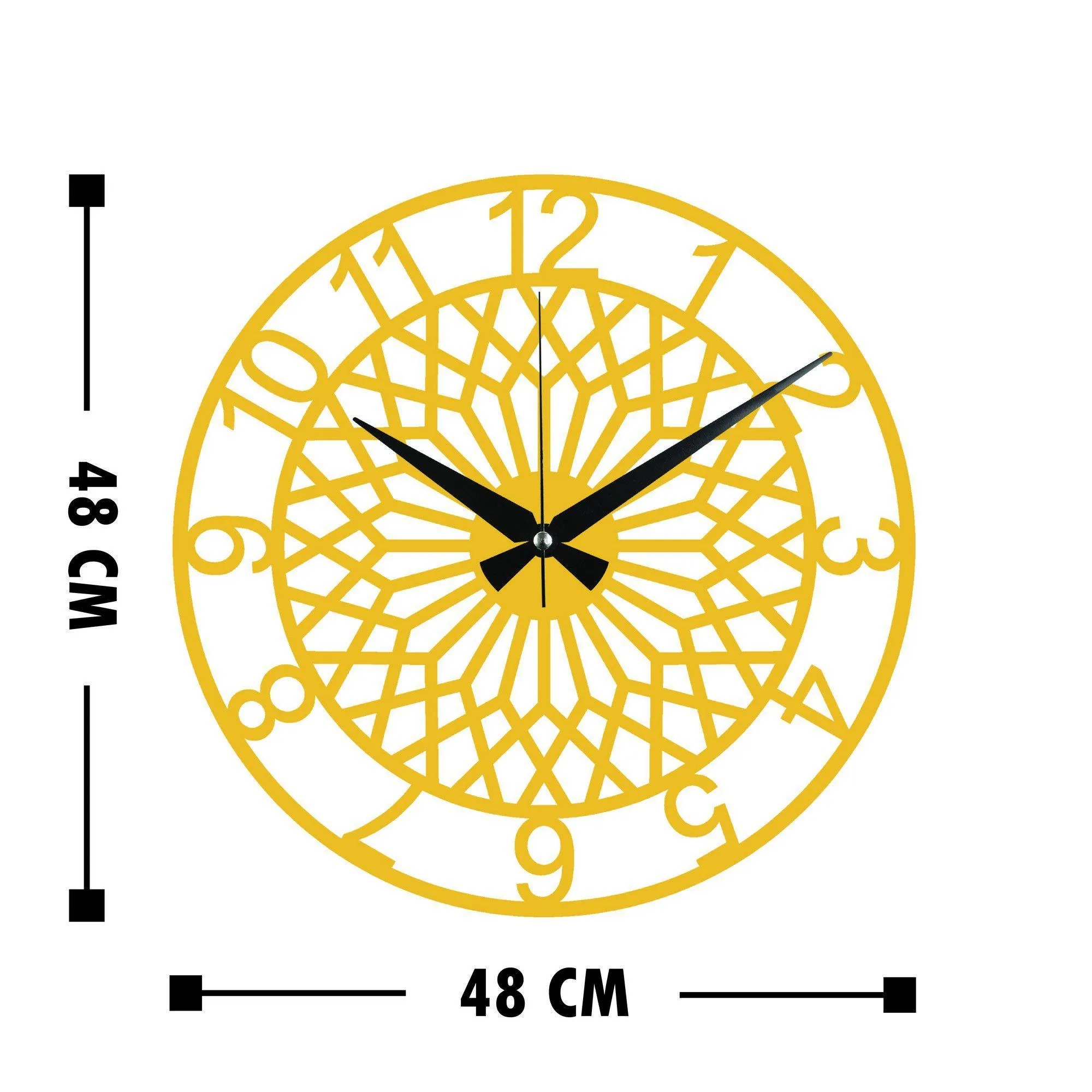 Metal Wall Clock 31 - Gold Wall Art