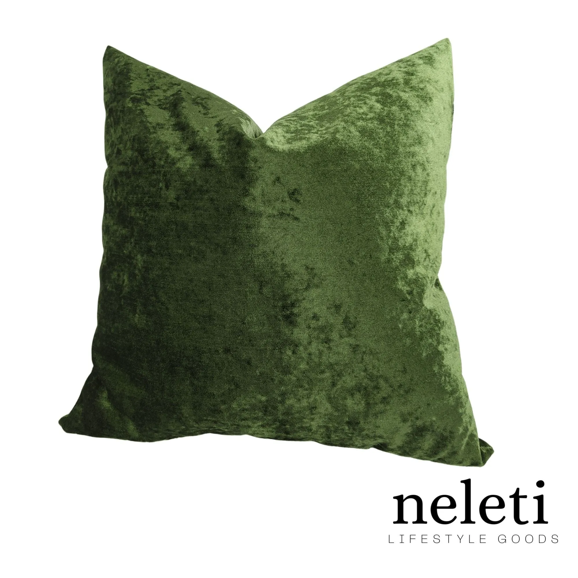 Moss Green Chenille Elegance: Handmade Throw Pillow Covers