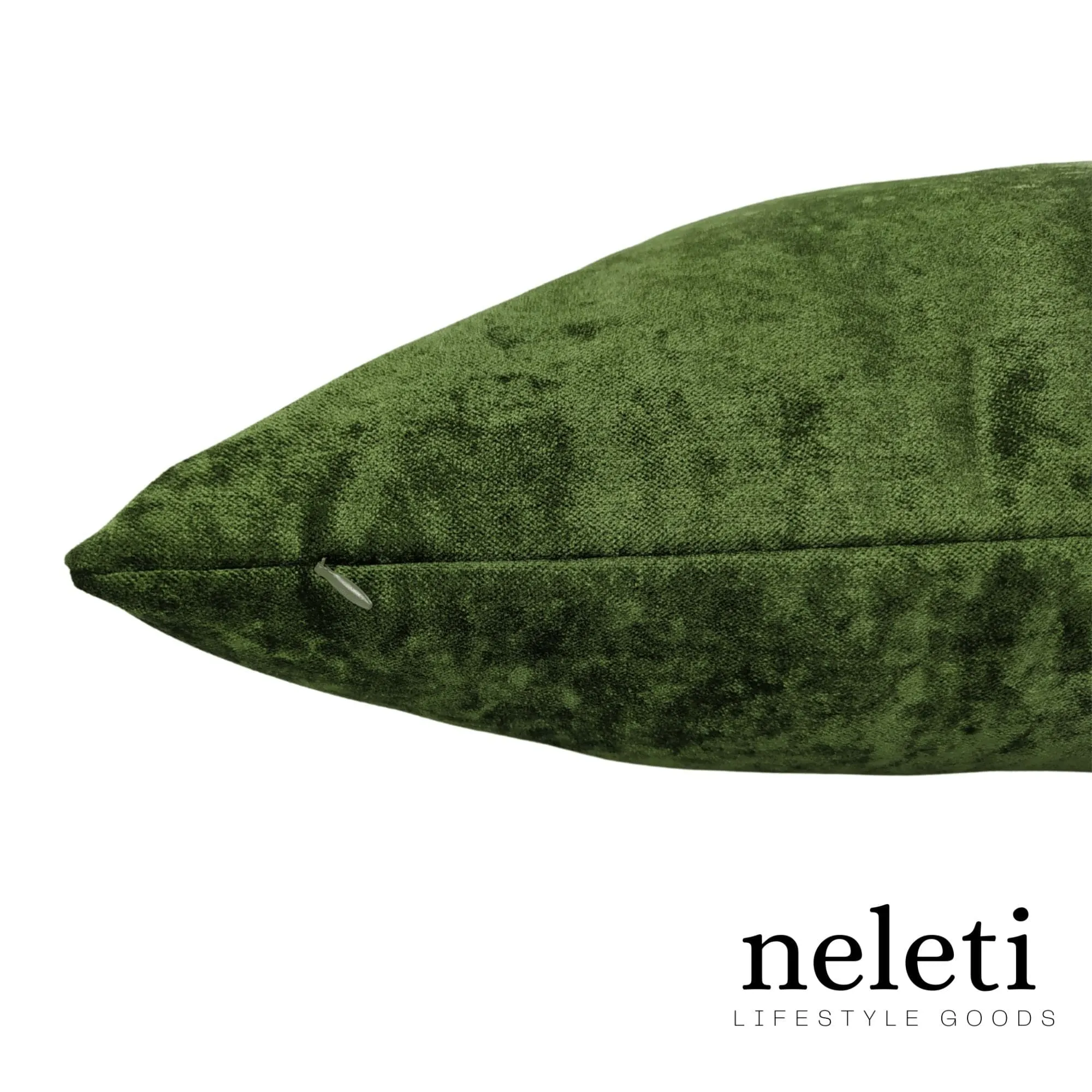 Moss Green Chenille Elegance: Handmade Throw Pillow Covers