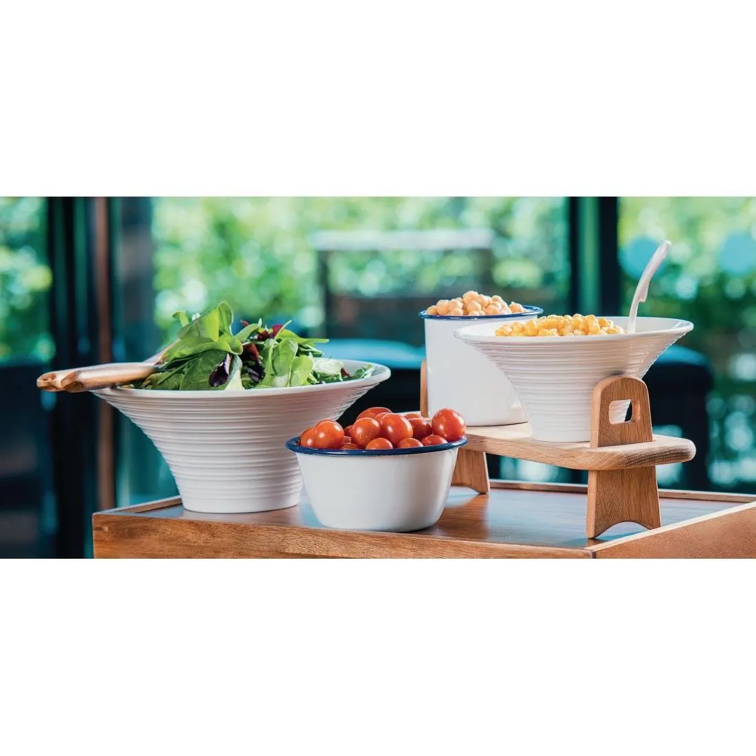 Olympia Large Enamel Soup Mugs 670ml (Pack of 6) - DC398