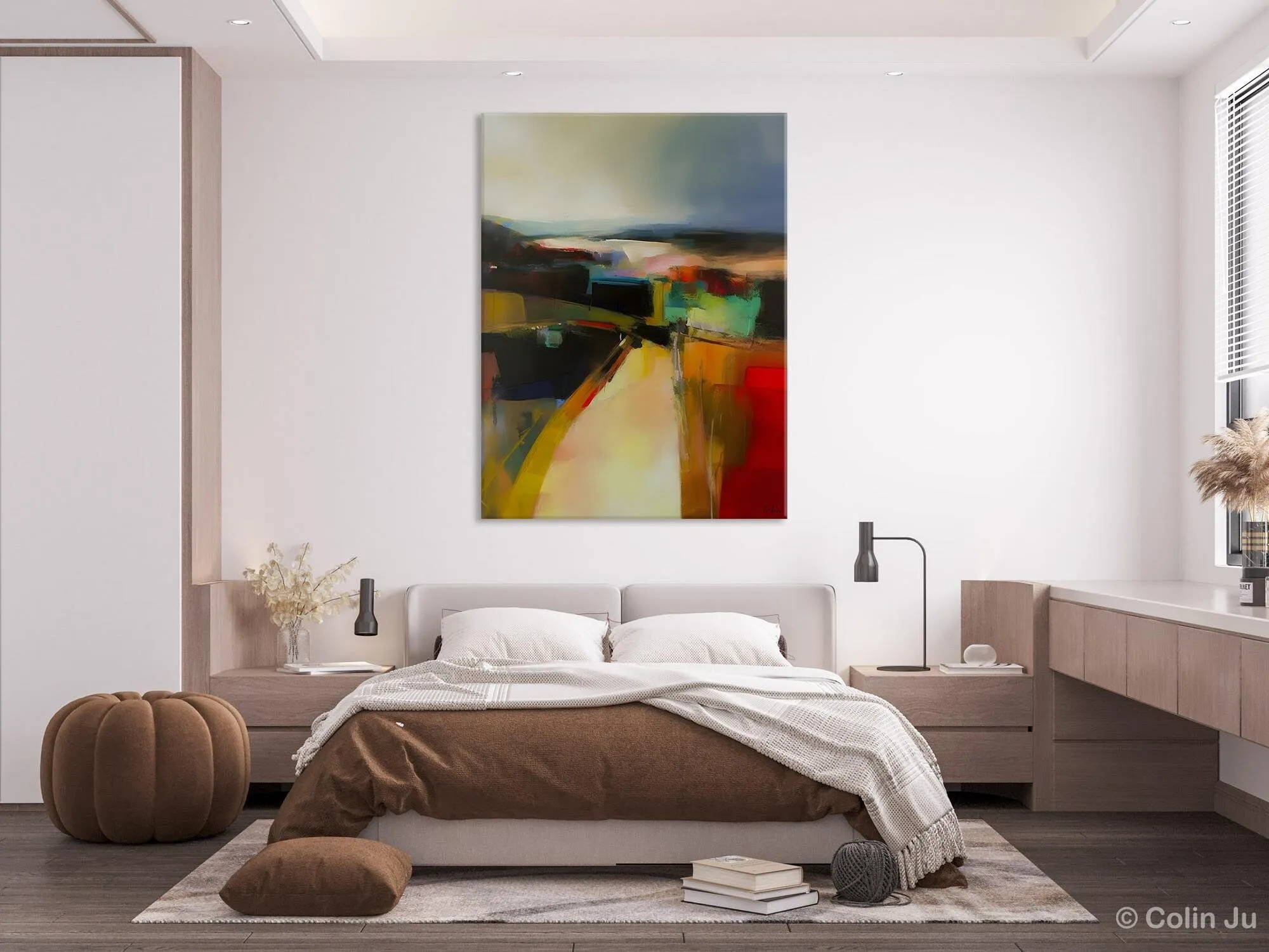 Original Landscape Paintings, Acrylic Painting on Canvas, Extra Large Paintings for Bedroom, Modern Paintings, Large Contemporary Wall Art