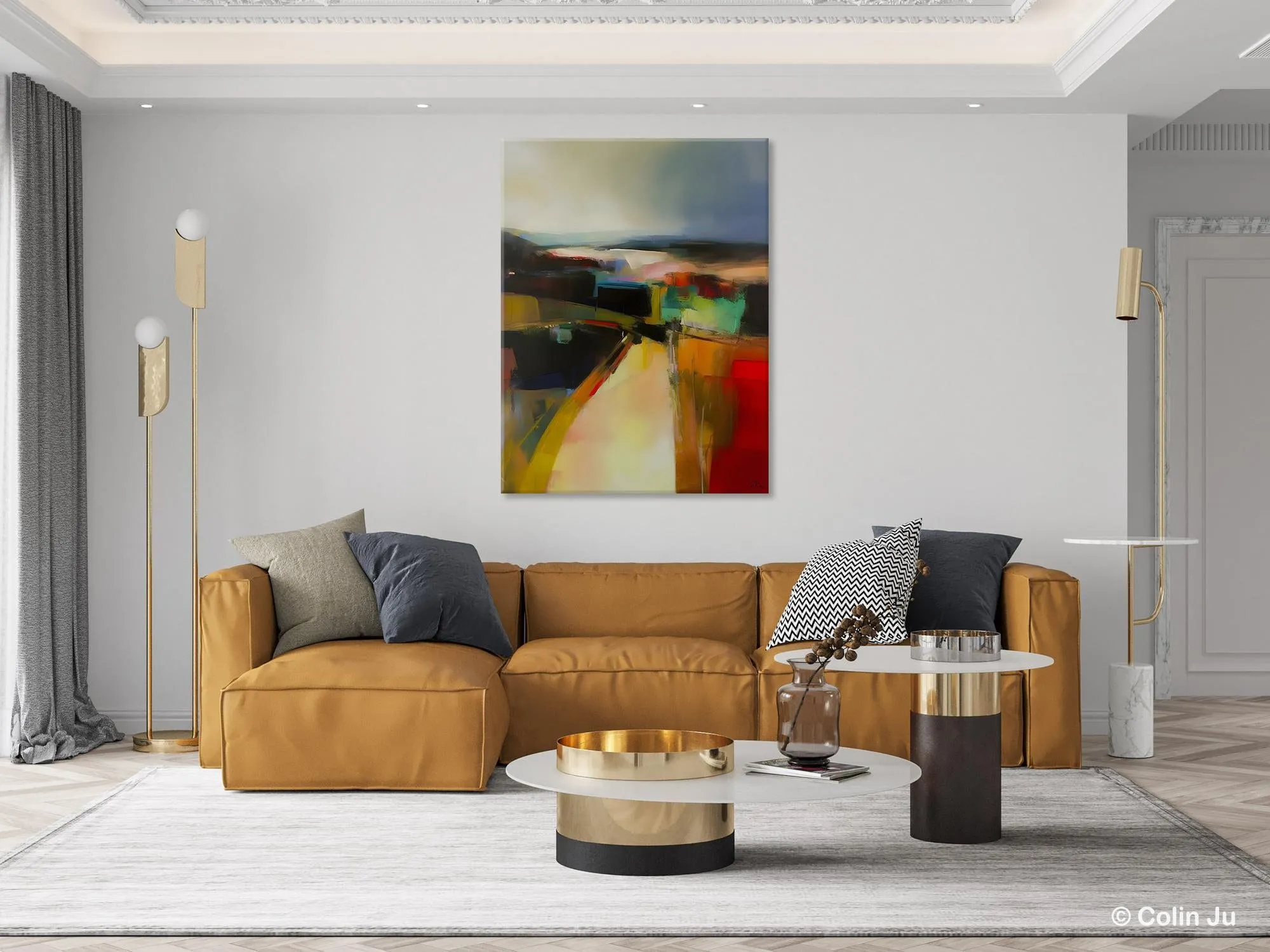 Original Landscape Paintings, Acrylic Painting on Canvas, Extra Large Paintings for Bedroom, Modern Paintings, Large Contemporary Wall Art